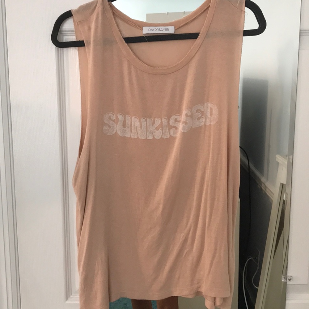 Daydreamer Tan Graphic tank top